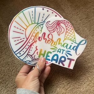 Mermaid At Heart Rainbow Vinyl Decal Bundle
